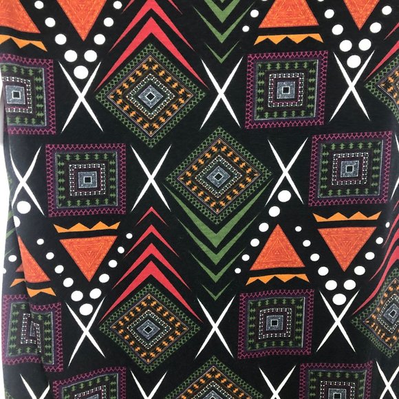 New LuLaRoe Julia Dress Tribal Pattern Black Geometric Designs NWT Size XS - Picture 6 of 8